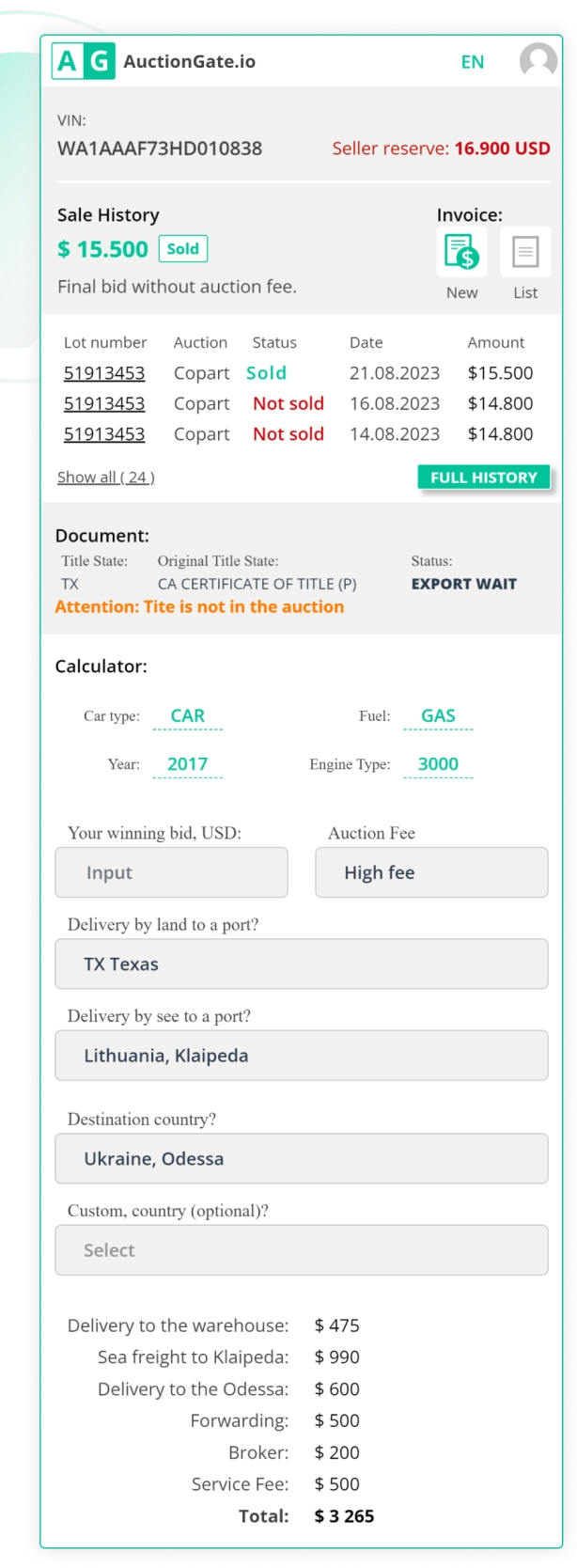 Extensions Calculator