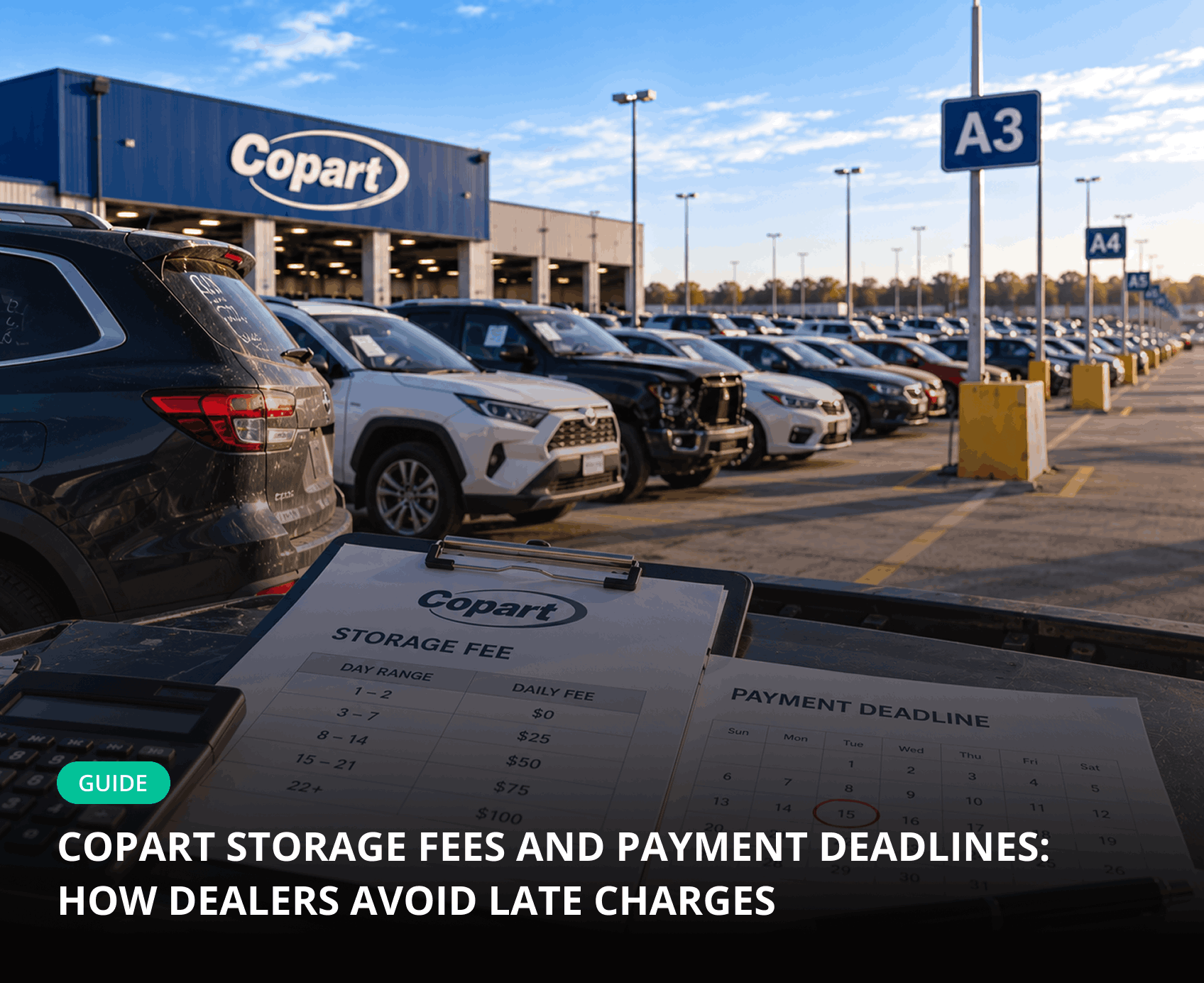 Copart Storage Fees and Payment Deadlines: How Dealers Avoid Late Charges